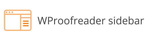 WProofreader sidebar